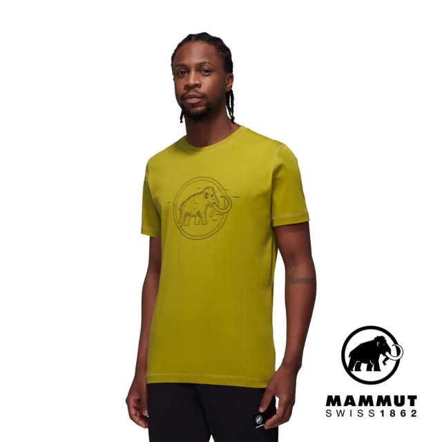 Mammut 長毛象 Mammut Core T-Shirt Lines Men 機能有機棉LOGO短袖T恤 男款 光暈黃 #1017-04045