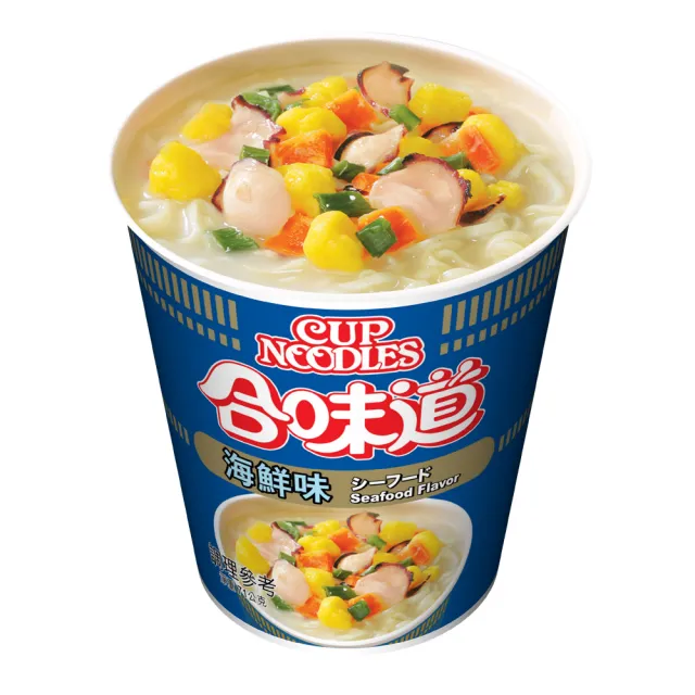 【NISSIN 日清】合味道 海鮮味杯麵 6入組(海鮮/XO醬/香辣/咖哩/酸辣蝦)