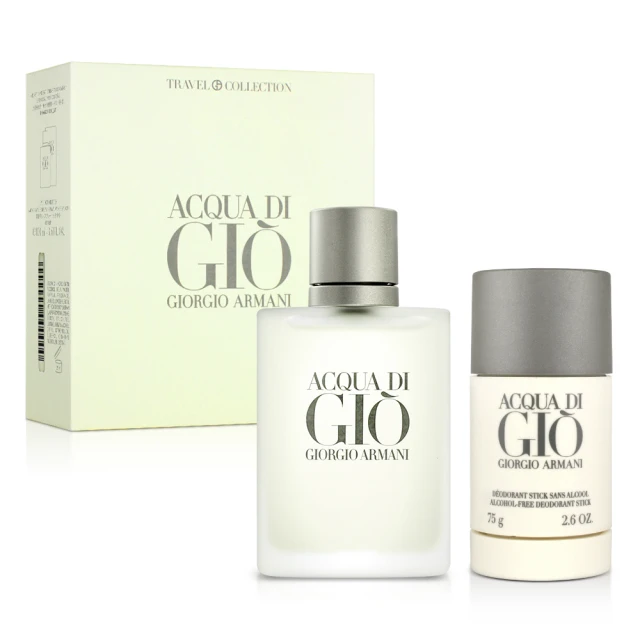 Giorgio Armani 亞曼尼 寄情水男性香氛禮盒-淡香水100ml+體香膏75g(平行輸入)