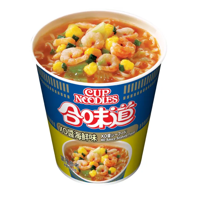 【NISSIN 日清】合味道 海鮮味杯麵 箱裝24入(海鮮/XO醬/香辣/咖哩/酸辣蝦)