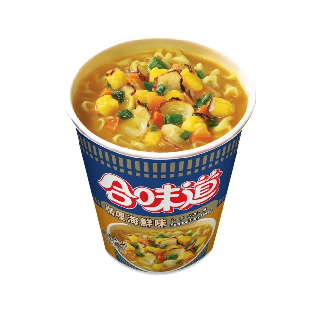 【NISSIN 日清】合味道 海鮮味杯麵 箱裝24入(海鮮/XO醬/香辣/咖哩/酸辣蝦)