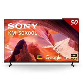 【SONY 索尼】BRAVIA 50型 4K HDR LED Google TV 顯示器(KM-50X80L)