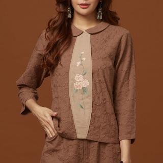 【古典美】古典美08067 刺繡手繪翻領上衣(棉麻/純棉/亞麻/中國風/漢服/茶禪服/手染服)