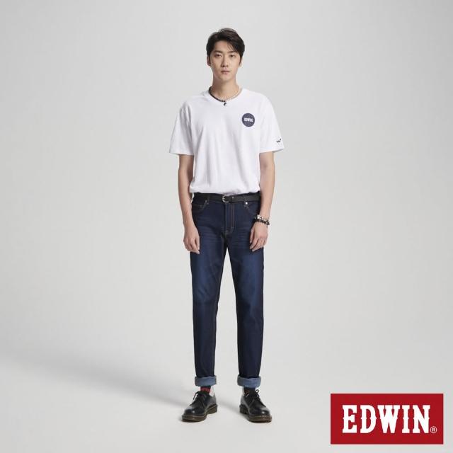 【EDWIN】男裝 小圓凸字印花短袖T恤(白色)