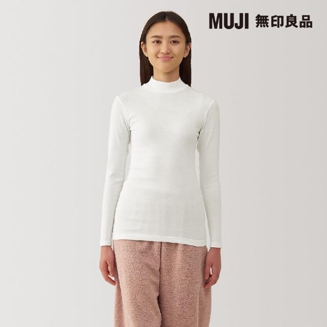 【MUJI 無印良品】女棉保暖半高領長袖T恤(共2色)