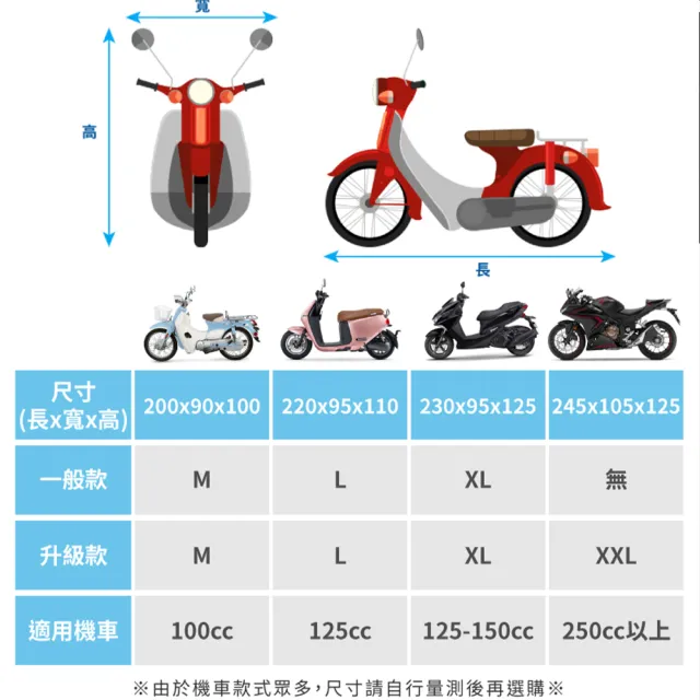 【DREAMCATCHER】升級款機車防水車罩 L(防塵套/防塵罩/摩托車罩/防雨/防曬)