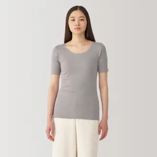 【MUJI 無印良品】女棉保暖圓領短袖T恤(共4色)