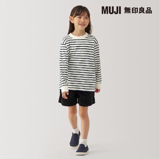 【MUJI 無印良品】兒童起毛柔滑圓領長袖T恤(共6色)
