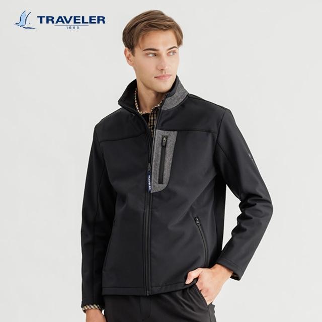 【TRAVELER 旅行者】男款Soft Shell 防風撥水保暖外套｜242TR212(防風/撥水/保暖/外套)