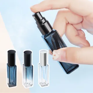 【登機旅行】質感玻璃香水分裝瓶10ml-3入組(附分裝工具 密封防漏 化妝水 酒精 按壓式噴霧瓶 隨身 香水瓶)