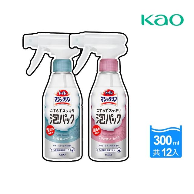 【Kao 花王】花王 kao 魔術靈 馬桶泡沫清潔劑 皂香/花香 300ml X12瓶(日本 花王KAO 魔術靈)