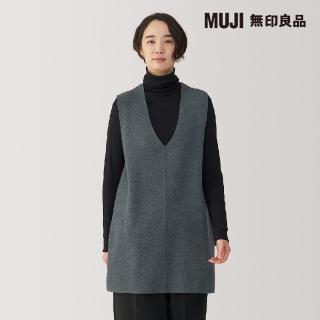 【MUJI 無印良品】女可水洗米蘭諾螺紋長版背心(共3色)