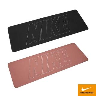 【NIKE 耐吉】雙面瑜珈墊 4MM YOGA MAT 012黑/201藕紅(塑身 健身 運動墊 訓練墊 止滑 輕巧 便攜)