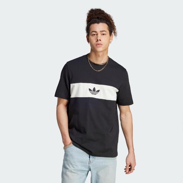 【adidas 愛迪達】上衣 男款 短袖上衣 運動 三葉草 亞規 黑 HZ0703