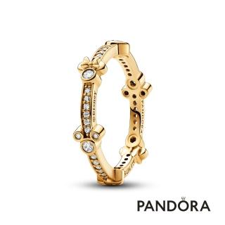 【Pandora官方直營】迪士尼《米奇與米妮》造型永恆璀璨戒指-絕版品
