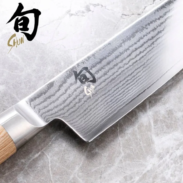 【KAI 貝印】旬 BLONDE 日本製大馬士革鋼高級主廚用刀 20cm DM-0706W(菜刀 高品質 切肉 切魚 料理刀)