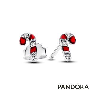 【Pandora官方直營】璀璨柺杖糖針式耳環-絕版品