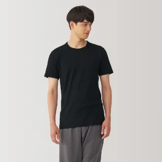 【MUJI 無印良品】男棉保暖圓領短袖T恤(共2色)