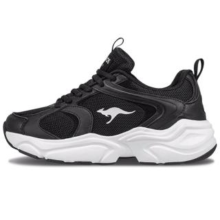 【KangaROOS】美國袋鼠鞋 女 SWING 3 防潑水奶霜老爹鞋/運動/穿搭/生活 黑(KW41920)