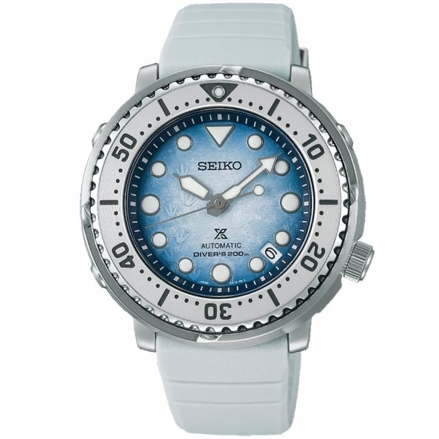 【SEIKO 精工】PROSPEX 愛海洋 企鵝漫步200米潛水機械錶-43.2mm 情人節 禮物(4R35-04Z0H/SRPG59K1)