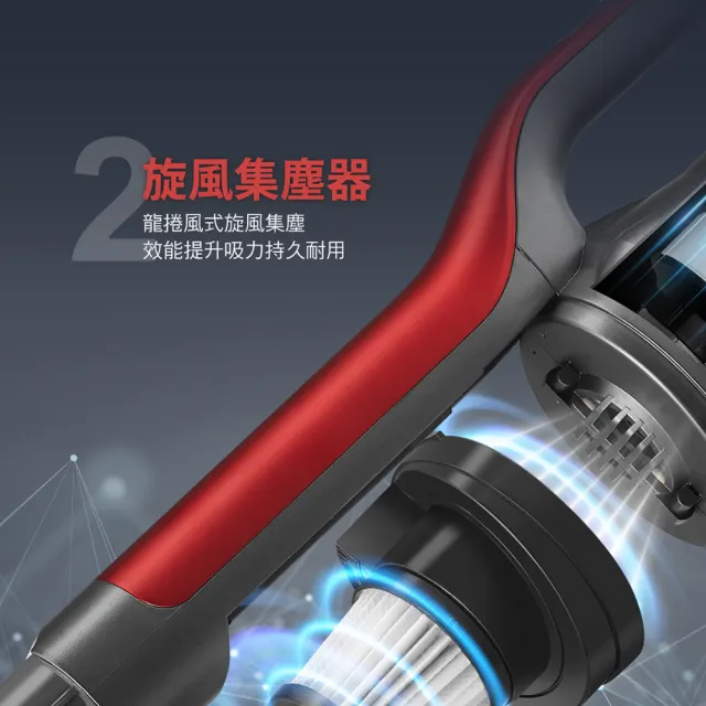 【CHIMEI 奇美】LED電動地刷手持強力氣旋吸塵器(VC-HUNPH0)