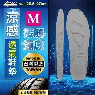 【MINONO 米諾諾】涼感透氣鞋墊M(透氣運動鞋墊 扁平足 足弓鞋墊 減壓減震鞋墊)
