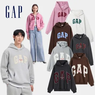 【GAP】男女裝 Logo刺繡刷毛外套/印花/刺繡刷毛帽T-多款可選(634420&638562&637863)