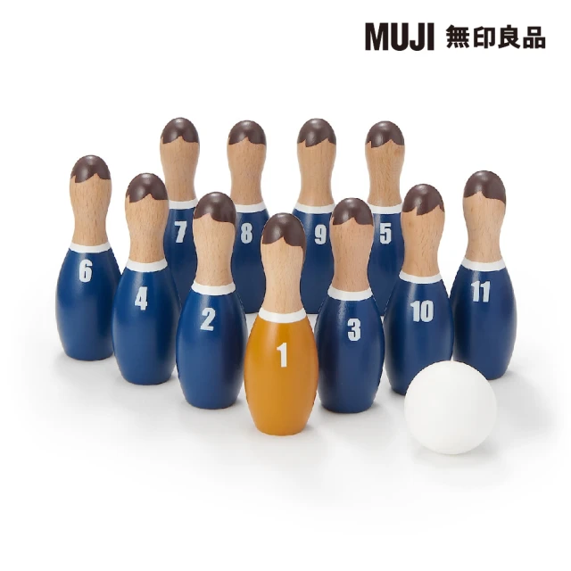 MUJI 無印良品 期間限定/木製保齡球玩具/足球隊