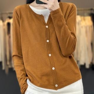 【Very Buy 非常勸敗】預購/23春秋羊毛衫拼色假兩件長袖休閒簡約針織衫顯瘦百搭外套毛衣
