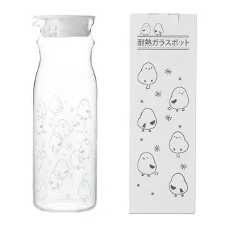 【NITORI 宜得利家居】DECO HOME商品 耐熱玻璃水壺 長尾山雀 SIMAENAGA 1.2L c-DY01(耐熱玻璃)