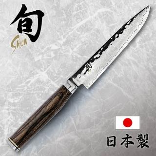 【KAI 貝印】旬Shun 日本製大馬士革鋼高級牛排刀 12.5cm TDM-0711(高碳鋼 日本製菜刀)