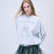 【MARDI MERCREDI】印花大學TEE 多色 經典臘腸狗 珍珠項鍊 純棉 SWEATSHIRT SWING THE TAIL DDANJI