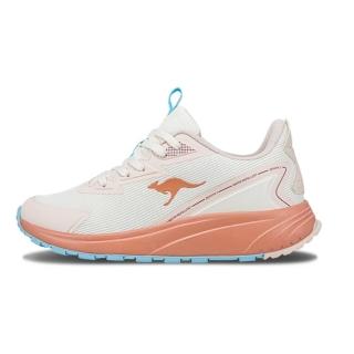 【KangaROOS】美國袋鼠鞋 女 ZEPHYR 3 防潑水輕量跑鞋/運動/穿搭/生活 米橘(KW41681)