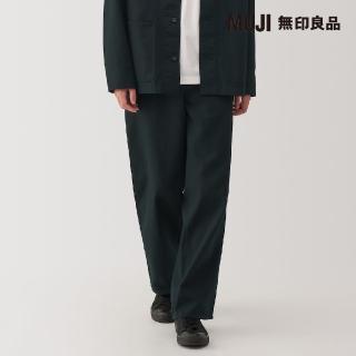 【MUJI 無印良品】男吉貝木棉混帆布寬版褲(共3色)