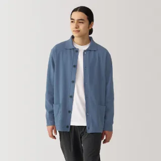 【MUJI 無印良品】男可水洗米蘭諾螺紋襯衫式開襟衫(共4色)