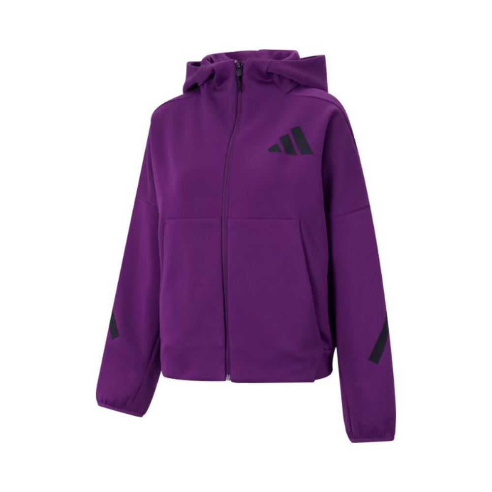 【adidas 愛迪達】運動外套 休閒外套 連帽 連帽外套 女外套 W Z.N.E. FZ(JD3990)