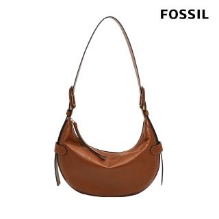 【FOSSIL 官方旗艦館】618狂歡｜Harwell 真皮新月側揹包-咖啡色 ZB1847200