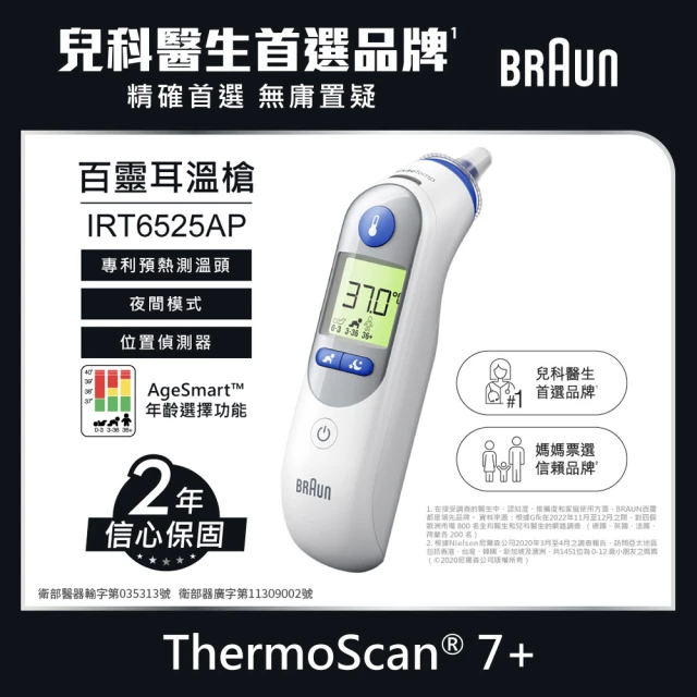 BRAUN 百靈 耳溫槍 IRT6525(內含21個耳套)