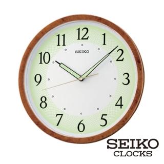 【SEIKO 精工】螺旋夜光靜音掛鐘時鐘QXA472B(夜光 靜音 直徑30cm)