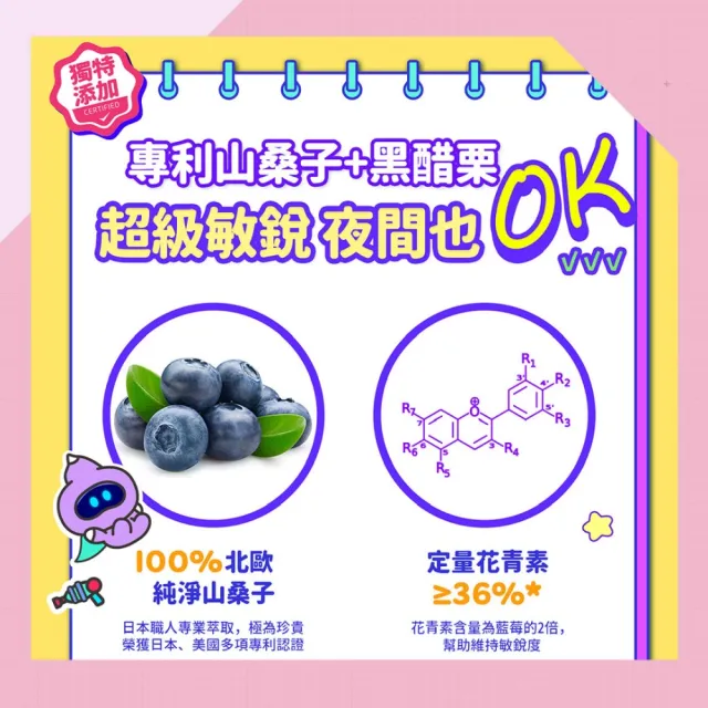 【Eatbliss 益比喜】雙11限定！小晶晶葉黃素凍新升級汪汪隊晶亮版-葡萄口味(100入/游離型.山桑子.DHA)