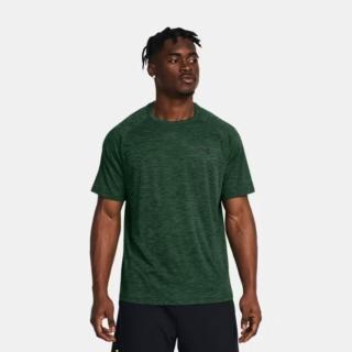 【UNDER ARMOUR】上衣 男款 短袖上衣 運動 訓練 TECH TEXTURED 綠 1382796-301