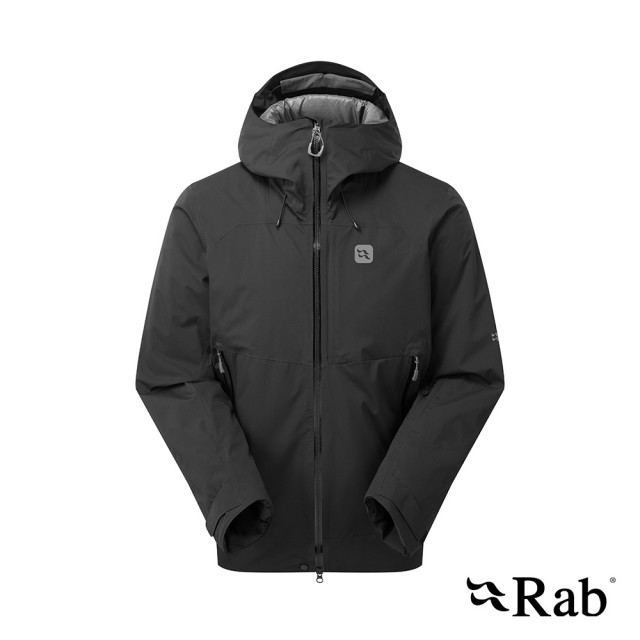 【RAB】Khroma Diffract Jacket 滑雪防風雨化纖連帽外套 男款 黑色 #QIP37