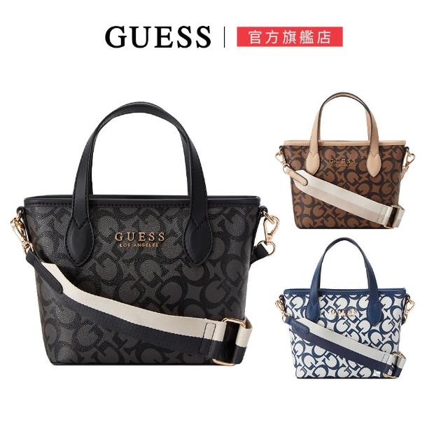 【GUESS】滿版印花兩用手提肩背包(三色任選)