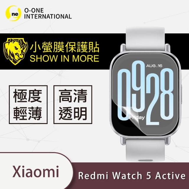 【o-one】紅米 Redmi Watch 5 Active/5 Lite 手錶螢幕保護貼2入(頂級原料犀牛皮 輕微刮痕自動修復)