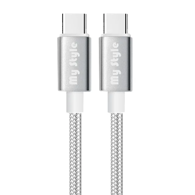 【VOORCA】精裝1C+1A 35W氮化鎵充電器白+Type-C to Type-C 耐彎折編織快充線-1.2米 iphone16/15系列