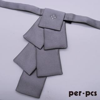 【per-pcs 派彼仕】紳士品味蝴蠂結領結 銀灰(120-10)