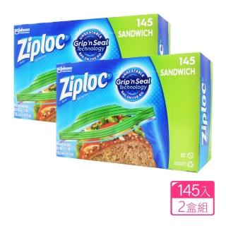 【Ziploc 密保諾】可封式三明治保鮮袋(145入x2盒)