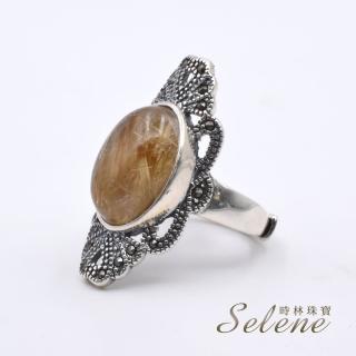 【Selene】復古鈦晶戒指(925銀)