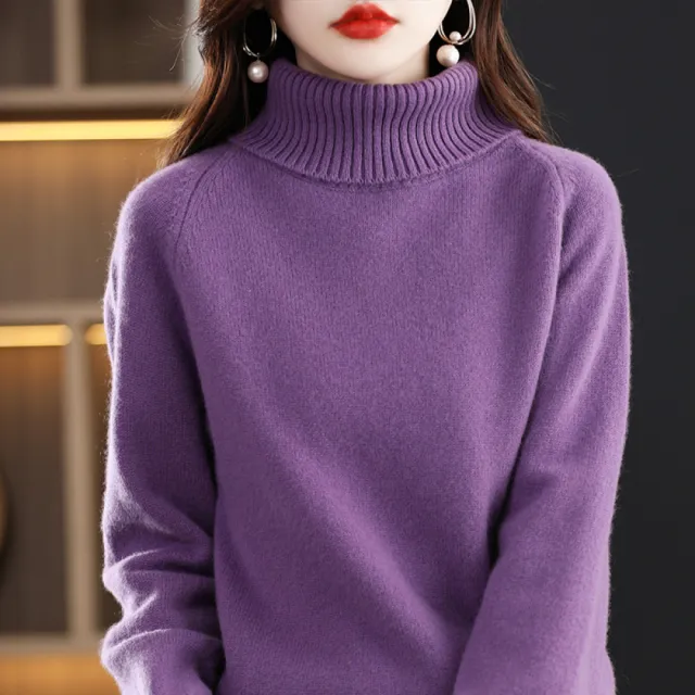 【Very Buy 非常勸敗】預購/秋冬100羊毛衫女裝高領短款加厚寬鬆純色內搭毛衣套頭羊絨針織衫