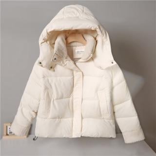 【米蘭精品】現貨+預購 羽絨棉外套夾棉夾克(保暖高階感羊羔毛領棉衣女外套3色m1ae47)